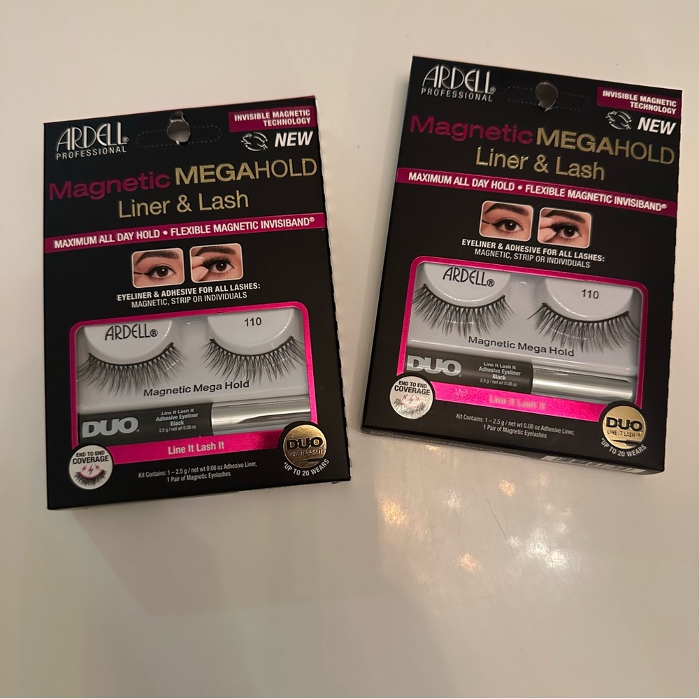 🧲 2 boxes of Ardell Magnetic Megahold Liner and Lashes 110
